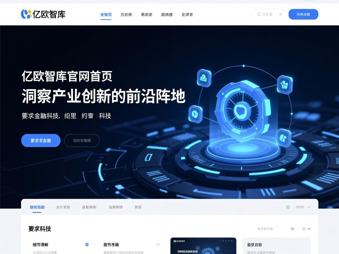 亿欧智库官网首页，洞察产业创新的前沿阵地