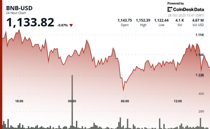 BNB 在销毁 16.5 亿美元代币后下跌，阻力位在 1,150 美元附近