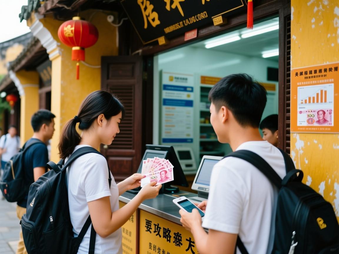 在会安兑换人民币，游客可通过多种渠道选择，不同方式在汇率、便利性和安全性上各有差异，以下为具体攻略供参考