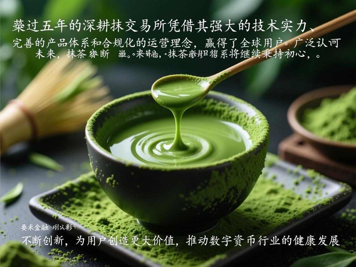 经过五年的深耕，抹茶交易所凭借其强大的技术实力、完善的产品体系和合规化的运营理念，赢得了全球用户的广泛认可。未来，抹茶交易所将继续秉持初心，不断创新，为用户创造更大价值，推动数字货币行业的健康发展