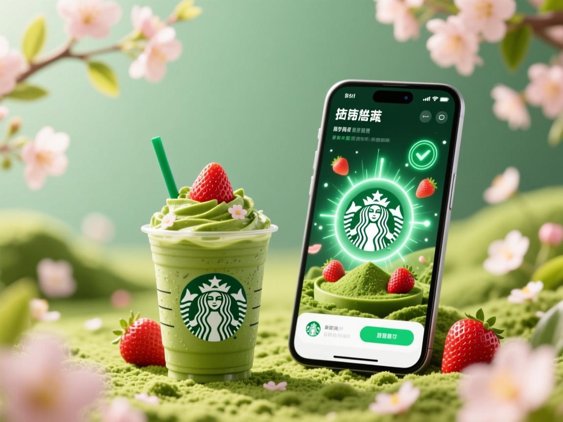星巴克的数字魔法，抹茶草莓与APP里的春天