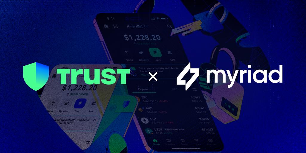 Trust Wallet与Myriad合作推出首个钱包内预测市场