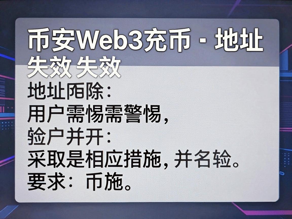 币安Web3充币地址失效,用户需警惕并采取相应措施