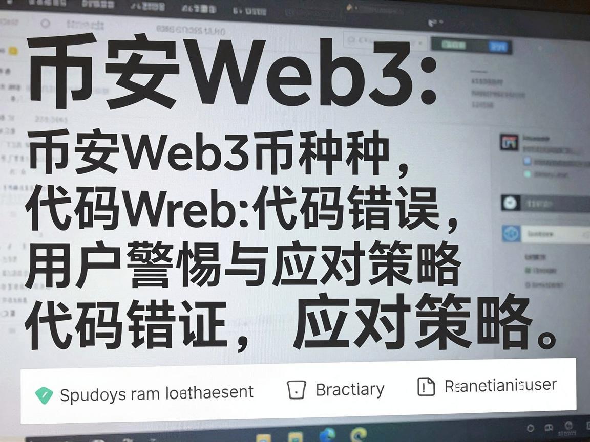 币安Web3币种代码错误，用户需警惕与应对策略