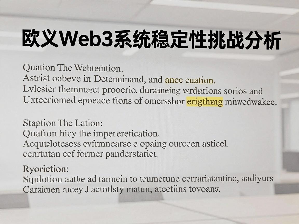欧义Web3系统稳定性挑战分析