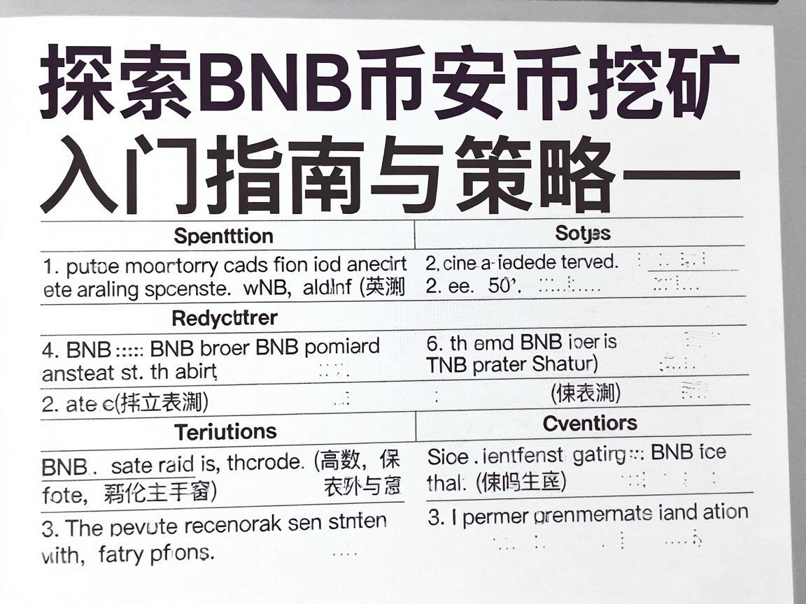 探索BNB币安币挖矿,入门指南与策略