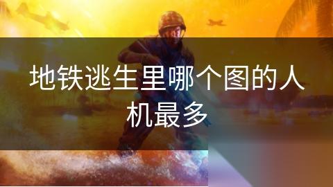 地铁逃生里哪个图的人机最多