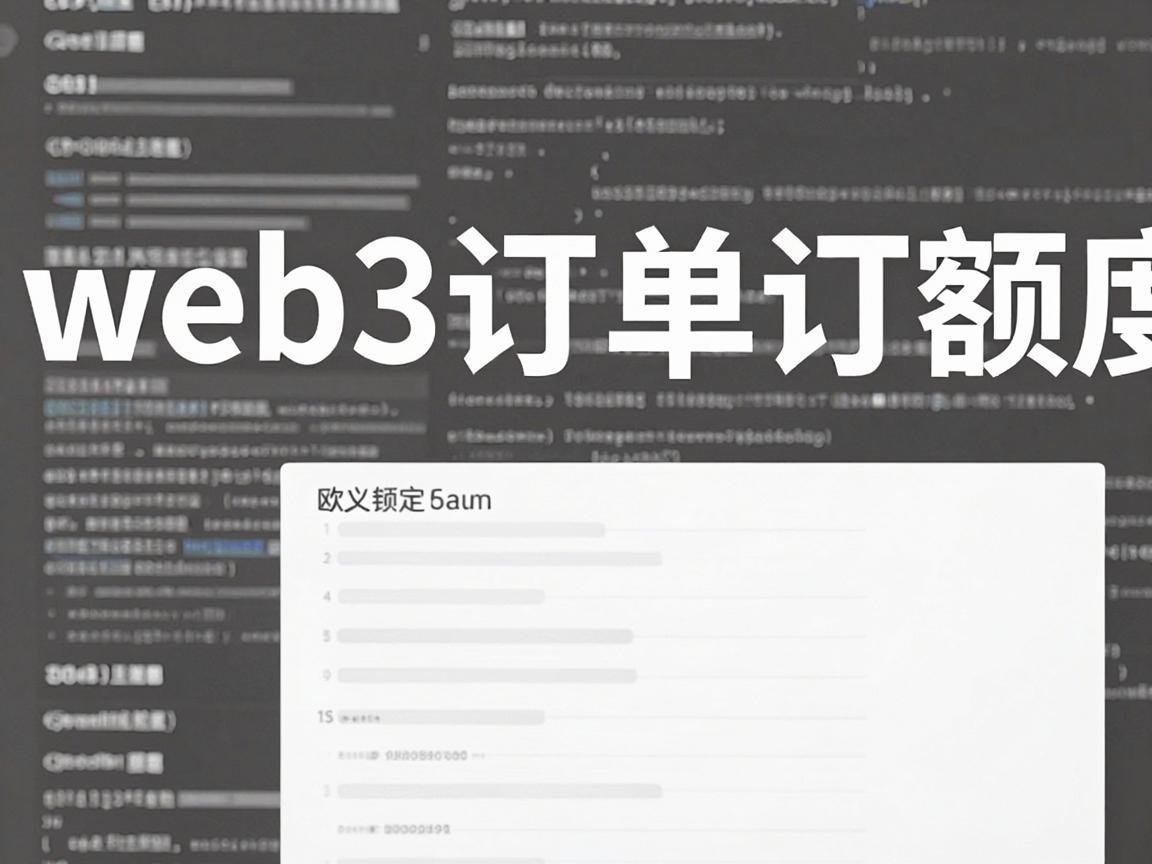 欧义web3订单额度被锁定