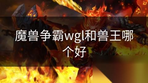魔兽争霸wgl和兽王哪个好