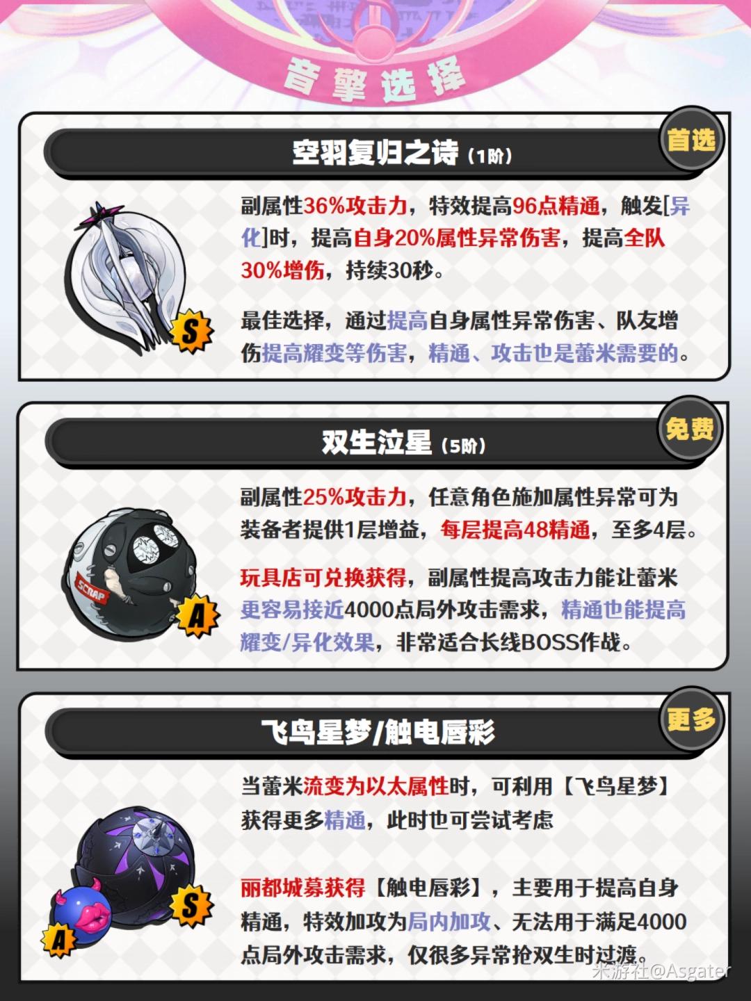 绝区零蕾米埃尔音擎推荐