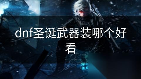 dnf圣诞武器装哪个好看
